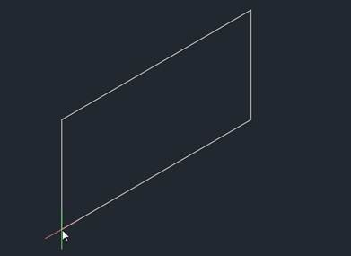 CAD利用直线绘制长方体轴测图