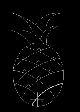 用CAD如何画菠萝