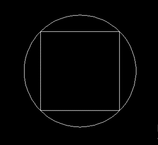 cad中作正方形外接圆的方法.png