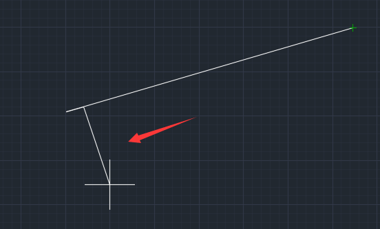 CAD在直线任意一点画另一条直线的方法