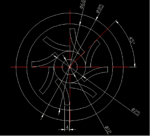 CAD绘制风叶轮的例子